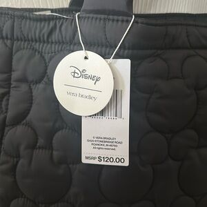Disney Vera Bradley Mickey Mouse Original Tote Bag Moonless Night Mouse Ears NWT